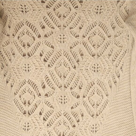 Bianca B Women's Sweater Cream Pullover Knit Made In Italy Wool Blend Size MED - Picture 10 of 10